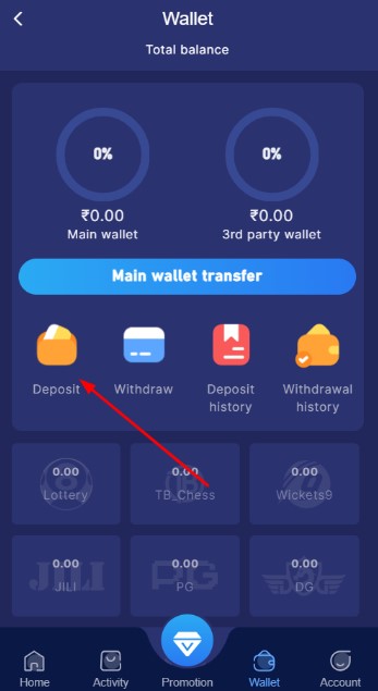Deposit Money To The Tiranga Account